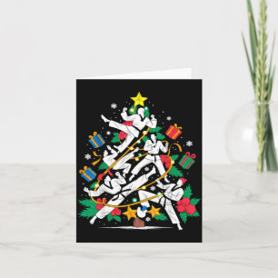 Carte Arbre de Noël d'arts martiaux Karaté Taekwondo