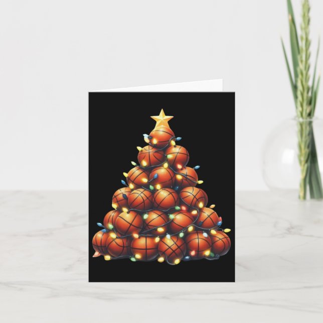 Carte Arbre de Noël de basket-ball (Devant)