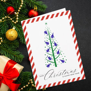 Carte Arbre de Noël de chasseur à réaction Photo de fami