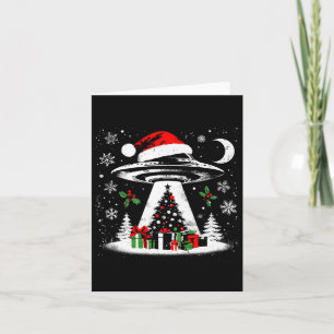 Carte Arbre de Noël de l'enlèvement d'Ufo - Amusant Alie