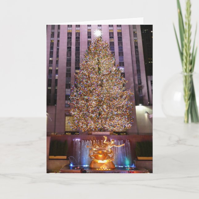Carte Arbre de Noël du Rockefeller Plaza (Devant)
