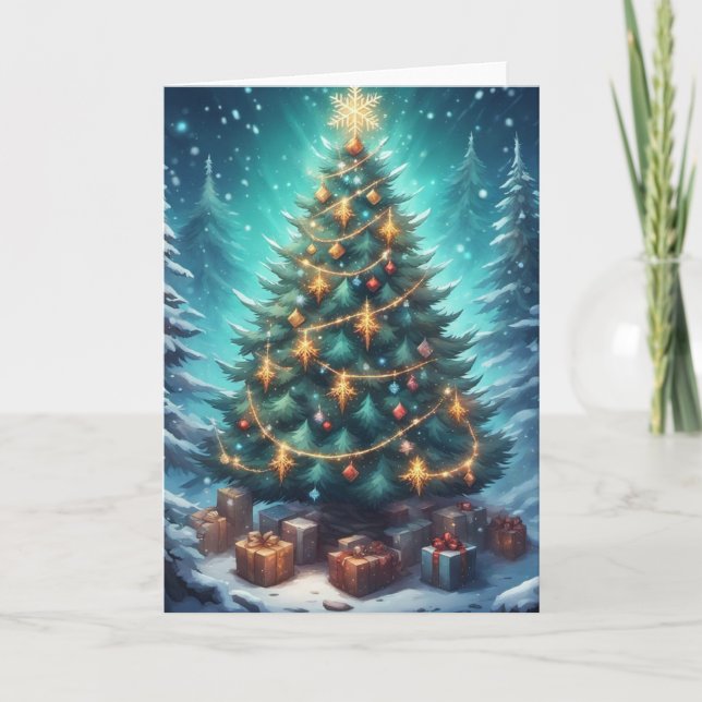 Carte Arbre de Noël Fantastique (Devant)