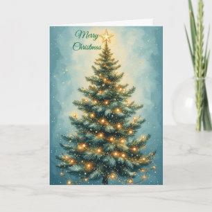 Carte Arbre de Noël festif