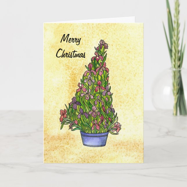 Carte Arbre de Noël Iris (Devant)