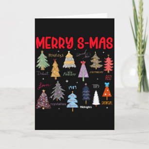 Carte Arbre de Noël Mignon Joyeux Noël Costume de Famill
