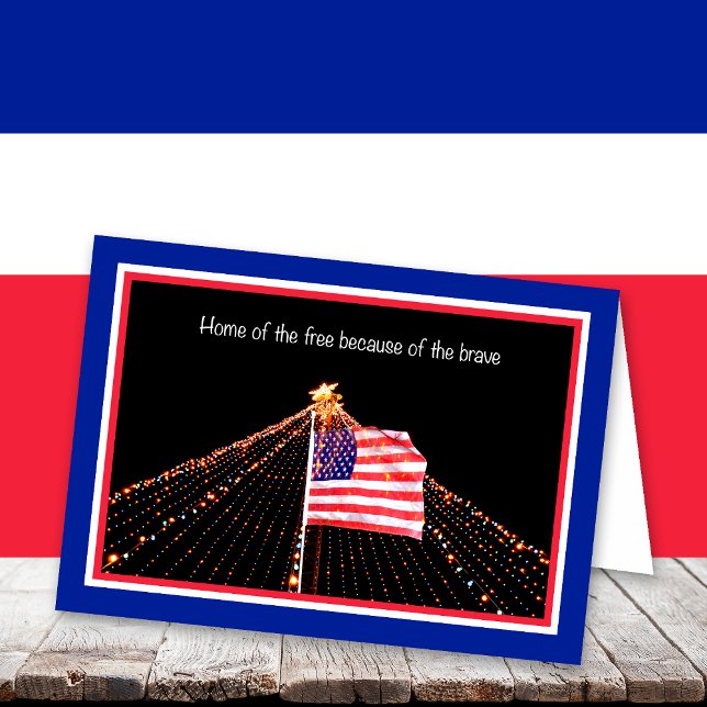 Carte Arbre de Noël militaire déployé et drapeau (Créateur téléchargé)