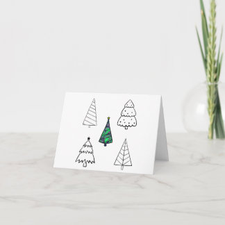 Carte Arbre de Noël minimaliste