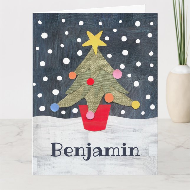 Carte Arbre de Noël personnalisé (Devant)