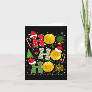Carte Arbre de Noël Pickleball Ho Ho Père Noël Lights Xm