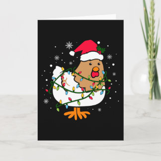 Carte Arbre de Noël Poulet, Noël Amateur de Poulet