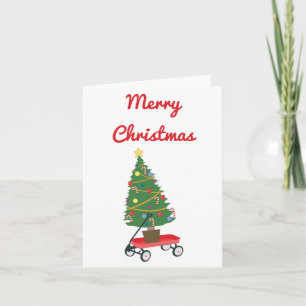 Carte Arbre de Noël Wagon