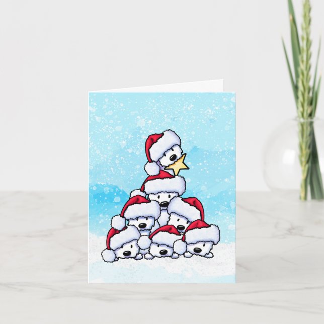 Carte Arbre de Noël Westie Dog  (Devant)
