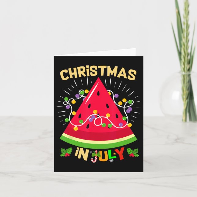 Carte Arbre De Pastèque Noël Drôle En Juillet Beach Summ (Devant)