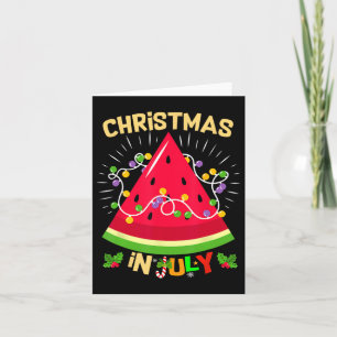 Carte Arbre De Pastèque Noël Drôle En Juillet Beach Summ