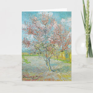 Carte Arbre de pêche à fleurs Vincent van Gogh