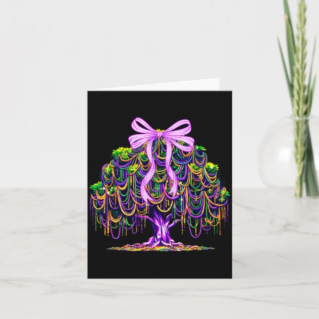 Carte Arbre de perles de Mardi Gras Carnaval La Nouvelle (Devant)