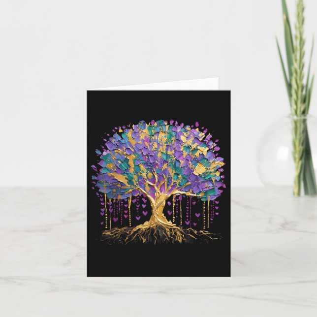 Carte Arbre de perles de Mardi Gras Carnaval La Nouvelle (Devant)