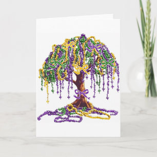 Carte Arbre de perles Mardi Gras Carnaval Nouvelle-Orléa