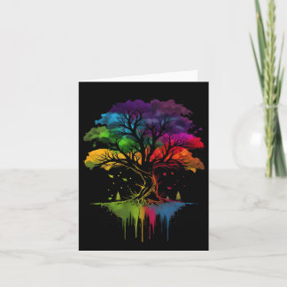 Carte Arbre De Vie Arbre Multicolore Changeant De Couleu