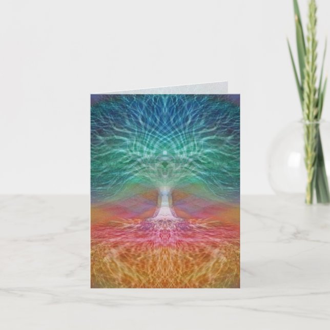 Carte Arbre de vie Coeurs arc-en-ciel (Devant)