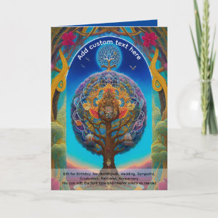 Carte Arbre de Vie Mystique de l'Art Sacré Rêveur Spirit