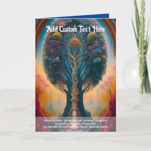 Carte Arbre de Vie Mystique de l'Art Sacré Rêveur Spirit