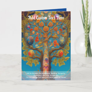 Carte Arbre de Vie Mystique de l'Art Sacré Rêveur Spirit