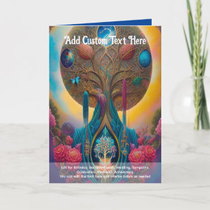 Carte Arbre de Vie Mystique de l'Art Sacré Rêveur Spirit