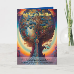 Carte Arbre de Vie Mystique de l'Art Sacré Rêveur Spirit