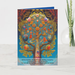 Carte Arbre de Vie Mystique de l'Art Sacré Rêveur Spirit