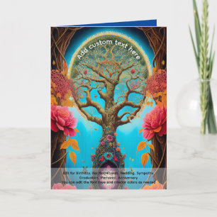 Carte Arbre de Vie Mystique de l'Art Sacré Rêveur Spirit