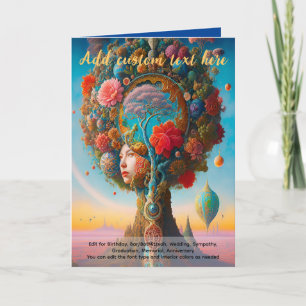 Carte Arbre de Vie Mystique de l'Art Sacré Rêveur Spirit