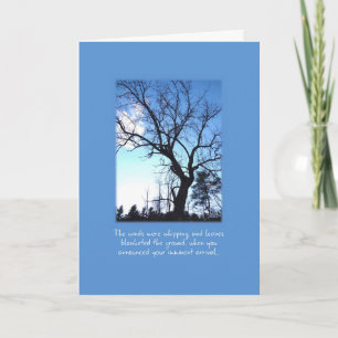 Carte Arbre d'hiver nu pour l'anniversaire d'un enfant p