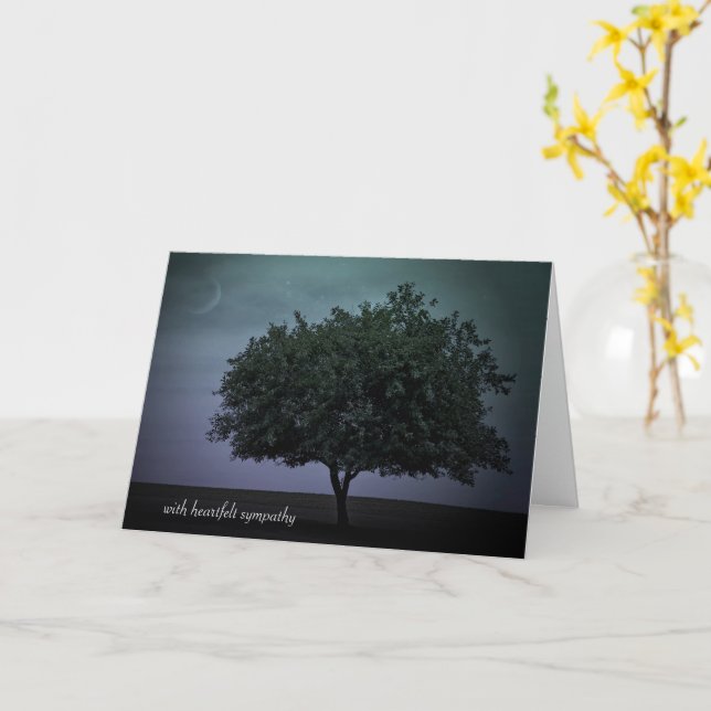 Carte Arbre en sympathie au clair de lune (Fleur jaune)
