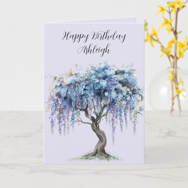 Carte Arbre floral pourpre (Fleur jaune)