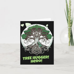 Carte Arbre Hugger Héros T Shirt Écologique