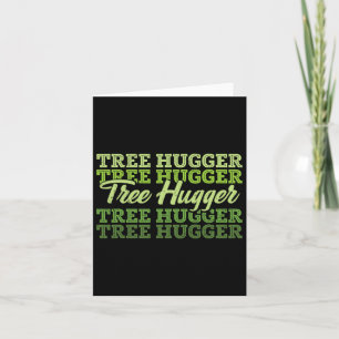 Carte Arbre Hugger Jour des terres Retro Nature Lover