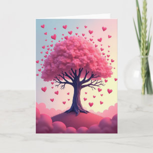 Carte Arbre Love Hearts
