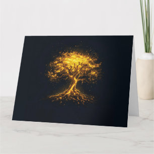 Carte Arbre lumineux de la vie - Mystique et Enchantant