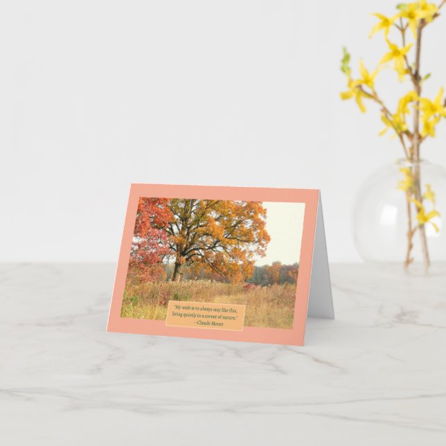 CARTE "ARBRE MAJESTIQUE LE LONG DU CHEMIN DE BOIS EN CHU (Fleur jaune)