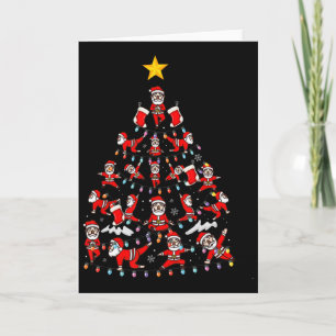 Carte Arbre Père Noël Pose de Yoga Yoga Santa Noël Yo