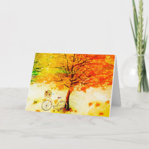 Carte Arbre qui tombe et vélo