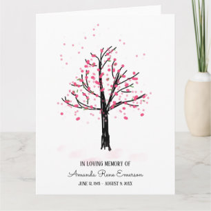 Carte Arbre rose En Fleur Dans La Sympathie Mémoire Amou