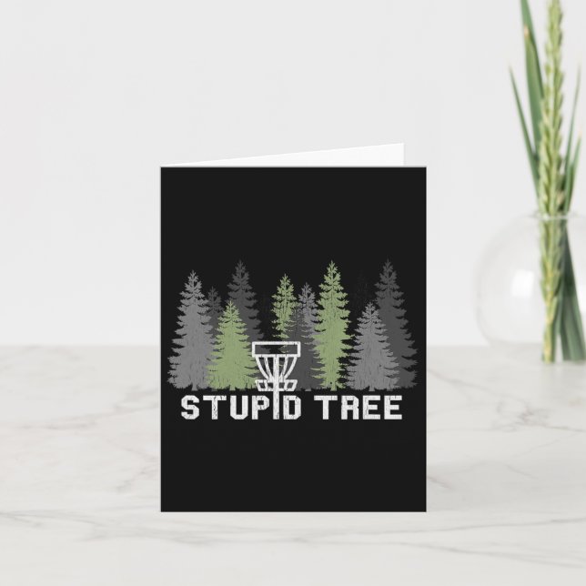 Carte Arbre Stupide Drôle Disque Golf Frolf (Devant)