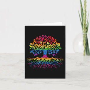 Carte Arbre Vie Arc-en-ciel Lgbt Cool Drapeau Gay pride 