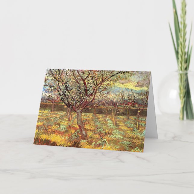 Carte Arbres abricot en fleurs par Vincent van Gogh (Devant)