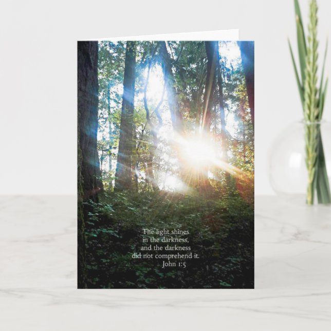 Carte Arbres Bible chrétienne Verse Écriture Créationart (Devant)