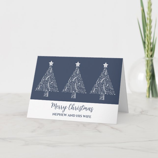 Carte Arbres bleus Nephew et sa femme Noël (Devant)