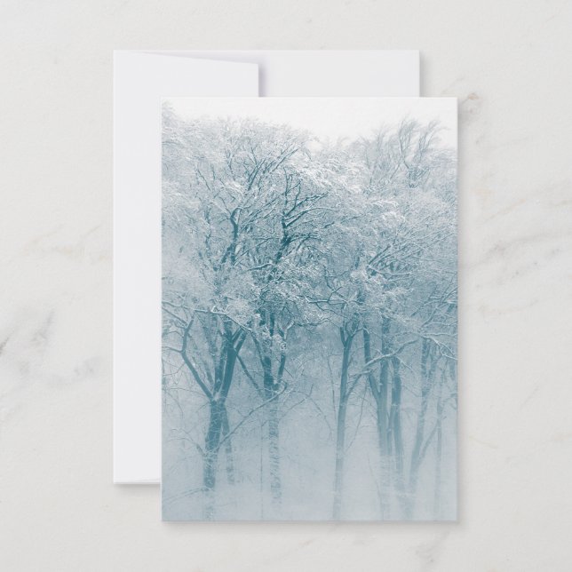 Carte Arbres couverts de neige Photo hiver (Devant)