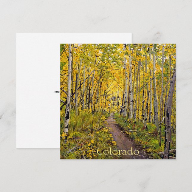 Carte Arbres D'Aspen En Automne (Devant / Derrière)